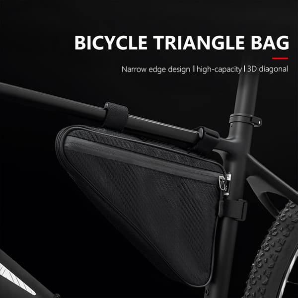 Trekant cykelsadeltaske sort