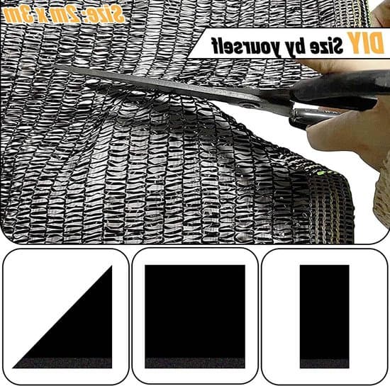 Skyggedug 55% - UV-bestandig - 2m x 3m - HDPE-materiale