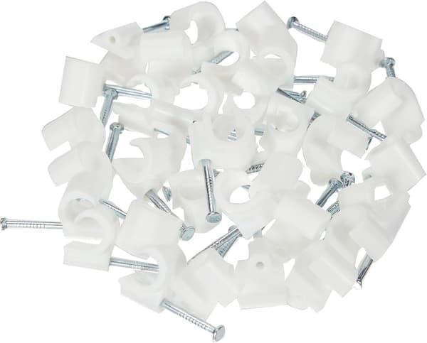 Kabelbindere - Kabelstropper - Kabelklemmer, 12 mm diameter, hvid, 100 stk.