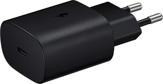 USB-C, 25W erittäin nopea virtasovitin, USB-C–USB-sovitin, pikalataus, johdoton, musta