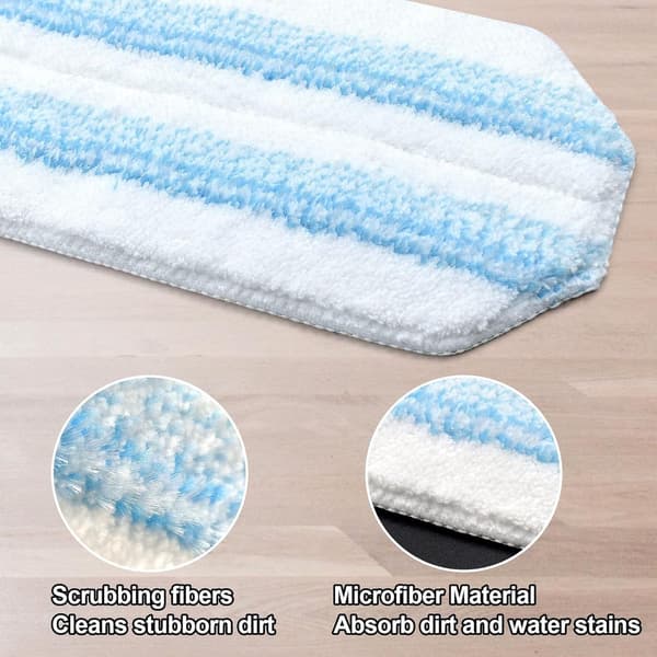 8 moppeklude - Erstatningsmoppeklude - Kompatibel med Vileda H2Pro erstatningsmopper - Våde moppepuder - Flade moppeklude