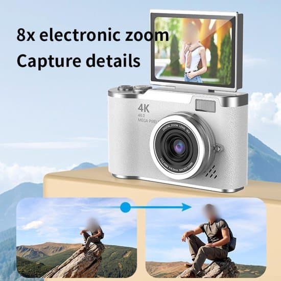 Digitalkamera - 4K - 48 MP - 8x Zoom - 6,1 cm Display - Brun