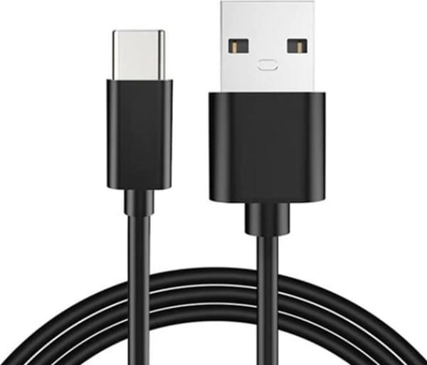 1-meter sort opladerkabel til PlayStation 5 opladningscontroller.