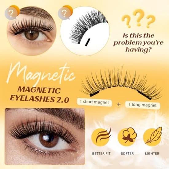 Magnetiska ögonfransar - Naturlig look - Applikator ingår