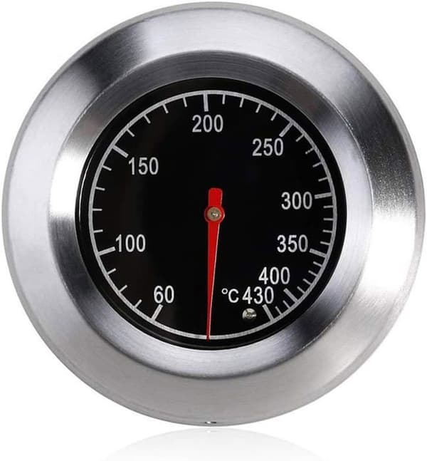 BBQ Termometer - Rustfrit Stål - 60 til 430°C - Bredt Temperaturområde - 1 Styk
