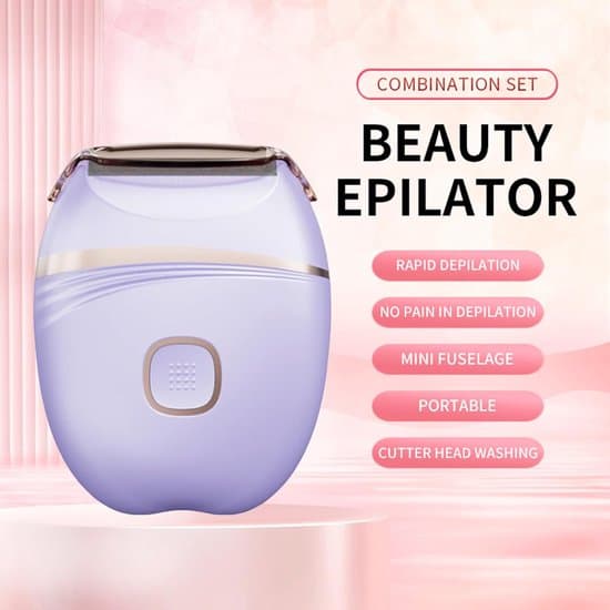 Genopladelig elektrisk hårfjernings-epilator til kvinder (lilla)