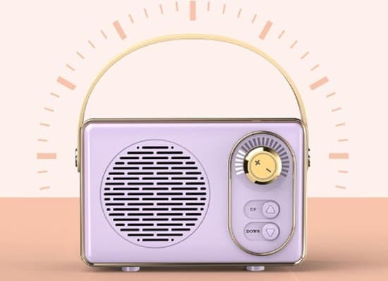 Laadukas retro Bluetooth-kaiutin - Bluetooth-kaiutin - erittäin pitkällä akunkestolla - violetti