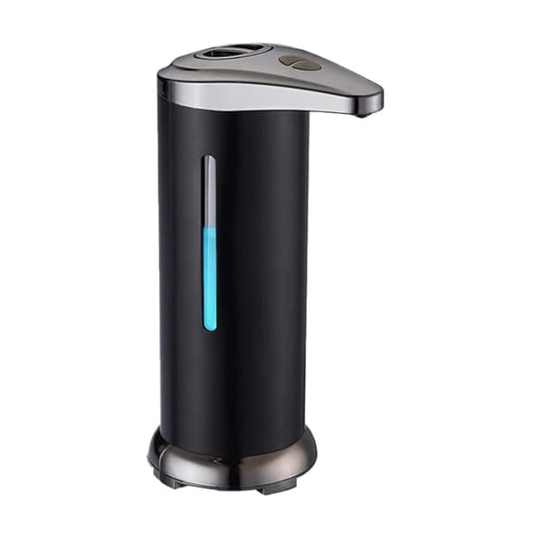 Sort Automatisk Sæbedispenser i Rustfrit Stål med Justerbar Udgang og Sensoraktivering