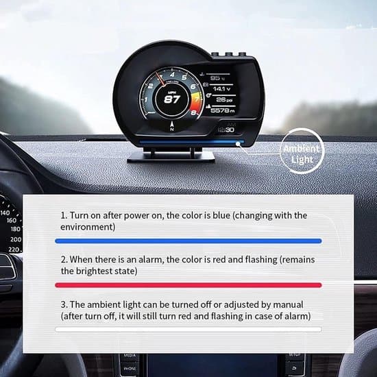 Universal bil Head-Up Display med GPS og OBD2 Dual Mode Speedometer