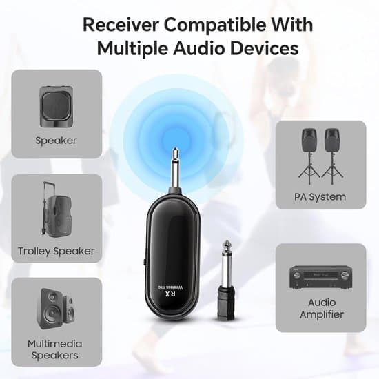 Trådlöst mikrofonheadset - 2.4G - USB-C - Svart