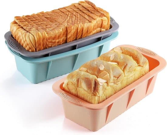 3-delat flexibelt brödformset i silikon, lämpligt för bakning.