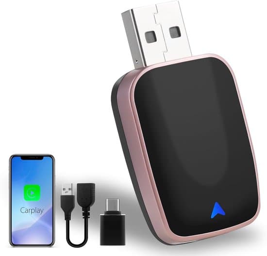 Langaton CarPlay-sovitin, plug and play USB-dongle, iOS 12+