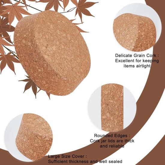 Koniska korkproppar - återanvändbara - 2-pack - korkmaterial - 10,5 cm
