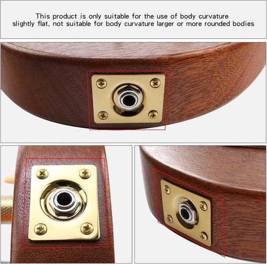 Elektrisk guitar jackpanel med skruer, guitar/bas udgangsjack tilbehør, guld