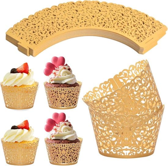 Muffinsformar i papper - Elegant Vinetak Design - 50 delar