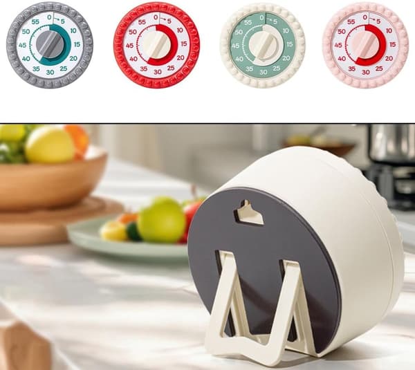 Multifunktionell timerhanterare, studietimer för studenter och kökspåminnelse, justerbara inställningar, bärbar design, plast (grå)