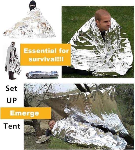 3-pack 210x160cm Guld/Silver Nödöverlevnadsfilt