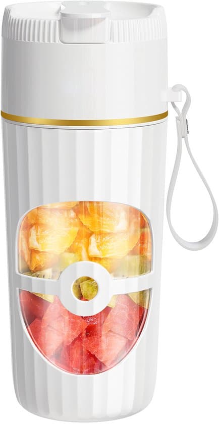 Ledningsfri 450 ml USB-C bærbar smoothieblender med 6 knive i rustfrit stål