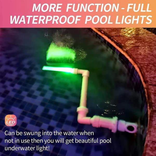 Fluorescerande fontänvattenfall för pooldekoration