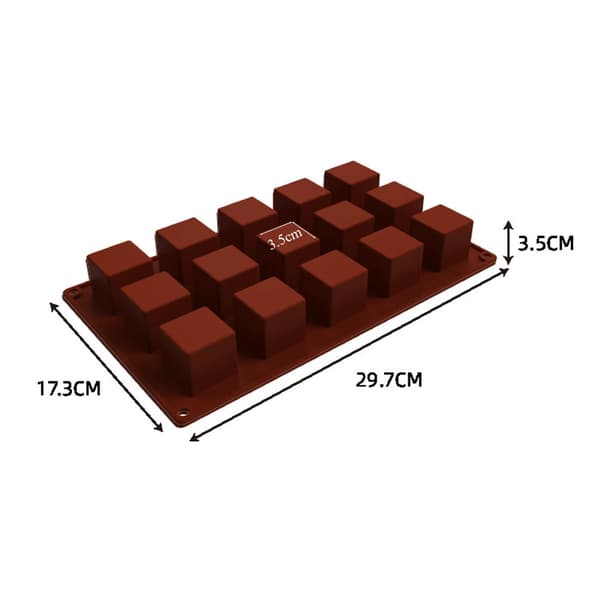 Firkantede silikoneforme, 2-pak mousse kage bageforme, velegnet til desserter og cheesecakes.