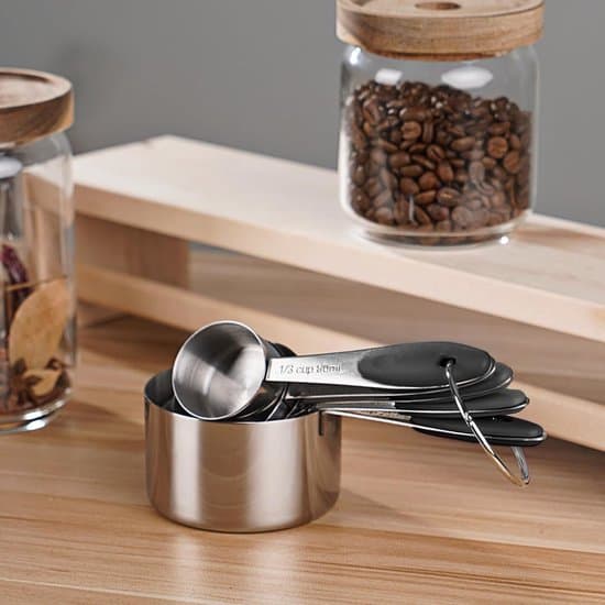 5-delt magnetisk kaffemåleske-sæt i rustfrit stål