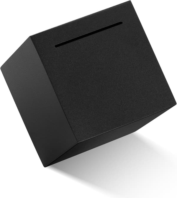 Universal sparegris til voksne og børn - Sort 12 x 12 cm
