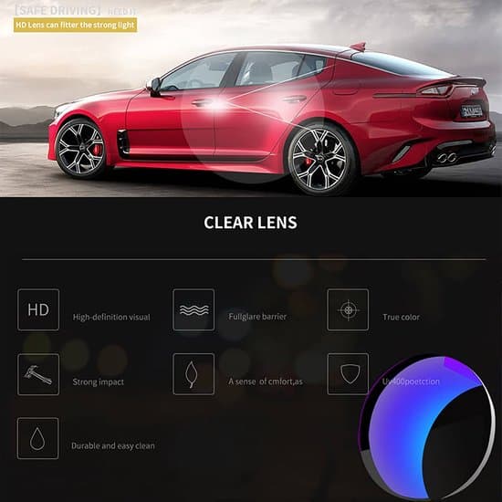 Cykelglasögon -UV400 polariserade -svarta