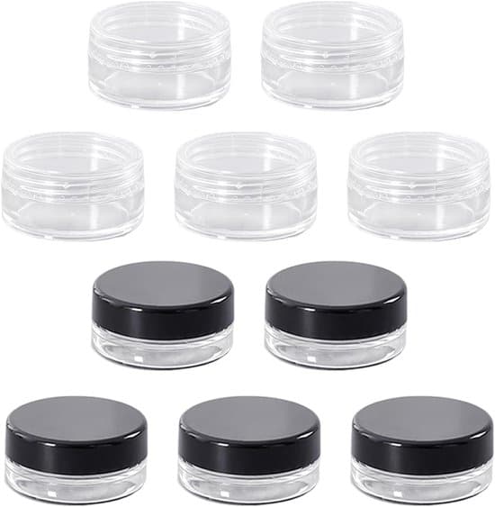 10-delad minipackbox, rund packbox, plastpackbox, bärbar pillerask, multifunktionell transparent packbox