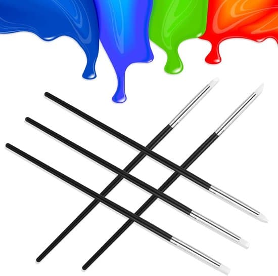 5-pack professionella silikonpenslar - För skulptering/hantverk - Svart