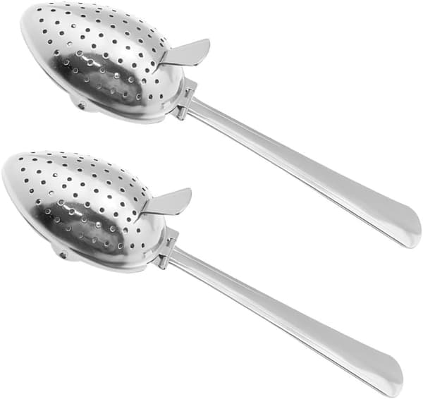 Tesil - 304 SS långskaftat kaffefilter - med finmaskigt filter - För tekannor - muggar - koppar - flaskor - & glas (2-pack)