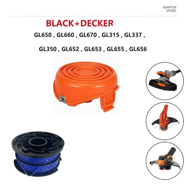 Ersättningsspolar och skydd för BLACK+DECKER trimmers