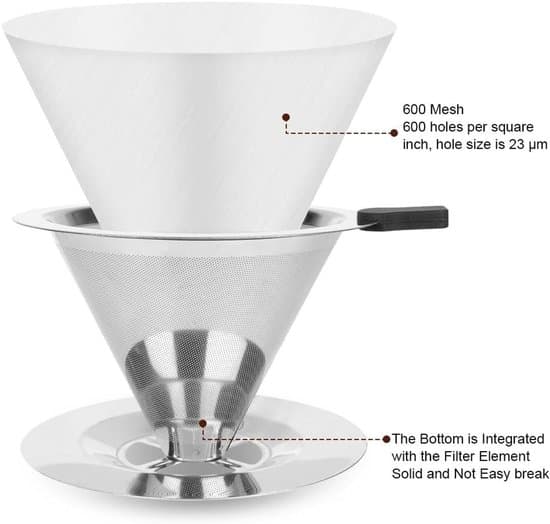 Papirløst Pour-Over Kaffedrypfilter i Rustfrit Stål til Hjem/Rejse