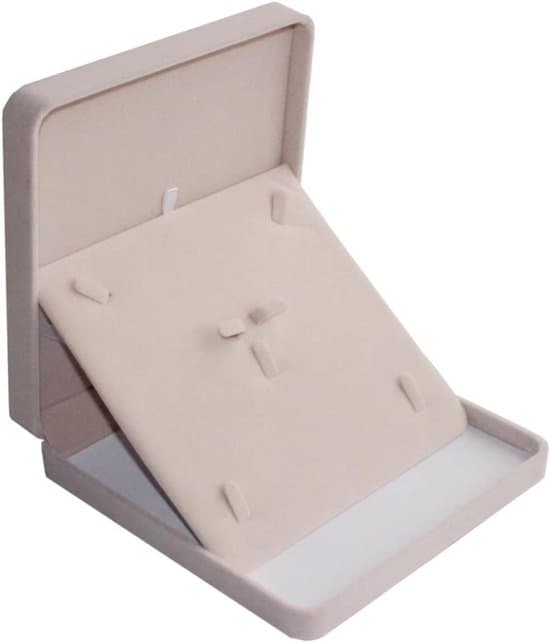 Beige Sammet Smyckesförvaring och Presentförpackning för Kvinnor