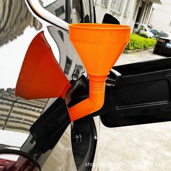 2-pak brændstoftragte – Biltilbehør – Biltragte – PP-materiale – Orange