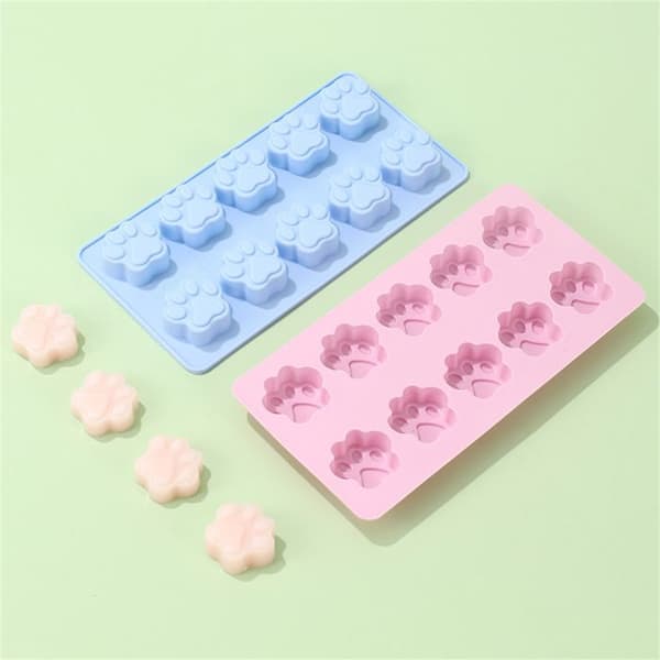 2-pak silikone hundepoteforme, chokolade slik geléforme