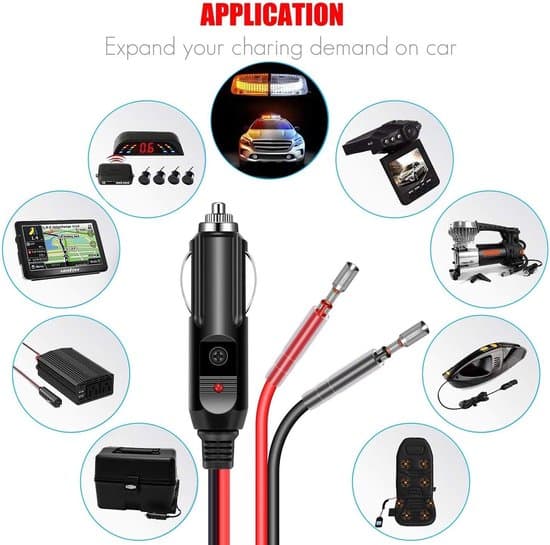 2-pak erstatnings 12V cigarettænder hanstik, 15A sikring, LED, bil/traktor