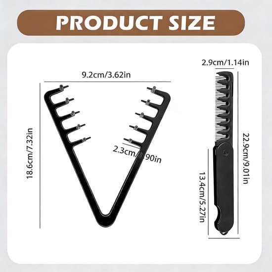 2-delt styling-/filtrekam sæt - 19 cm - Sort