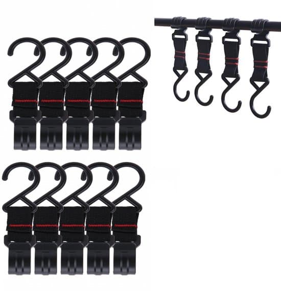 Krokar - 10-pack - Multifunktionella hängkrokar för camping och kök