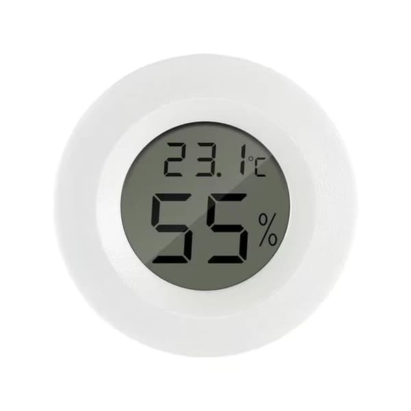 4-pack mini digital LCD-termometer och hygrometer för reptiler (vit)
