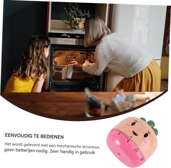 Sød køkkentimer - Multifunktionel mekanisk timer - Nedtællingstimer til madlavning og daglige opgaver