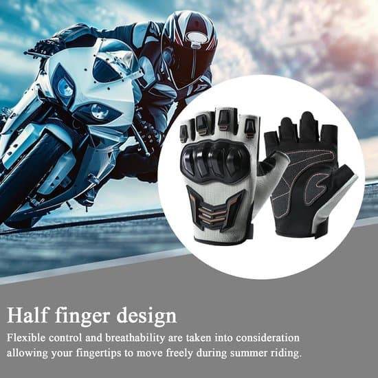 Fingerhandsker, motorcykelspecifikt materiale, åndbare, skridsikre, L