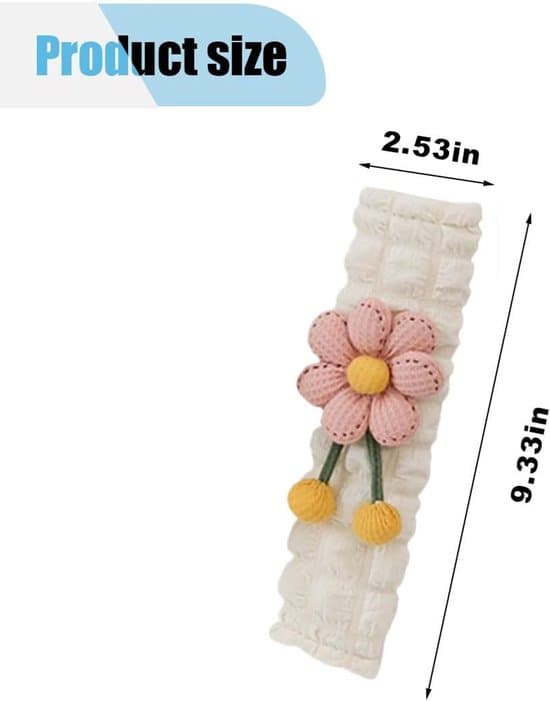 2-pack rosa blommigt mönster bilbälte axelremskydd
