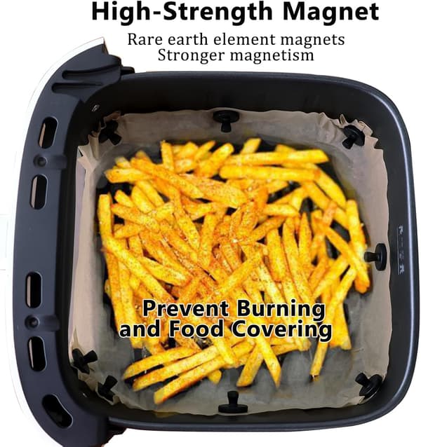 Fritösfoder med helt inneslutna silikonmagneter, hög hållfasthet, 8-pack