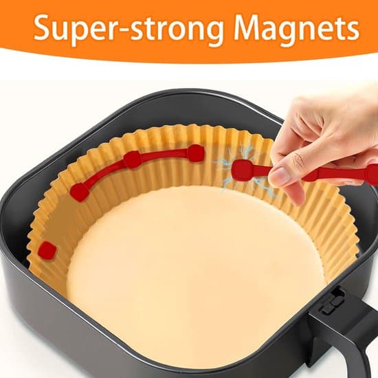 Airfryer bakplåtspappersmagneter, 12 silikonmagneter