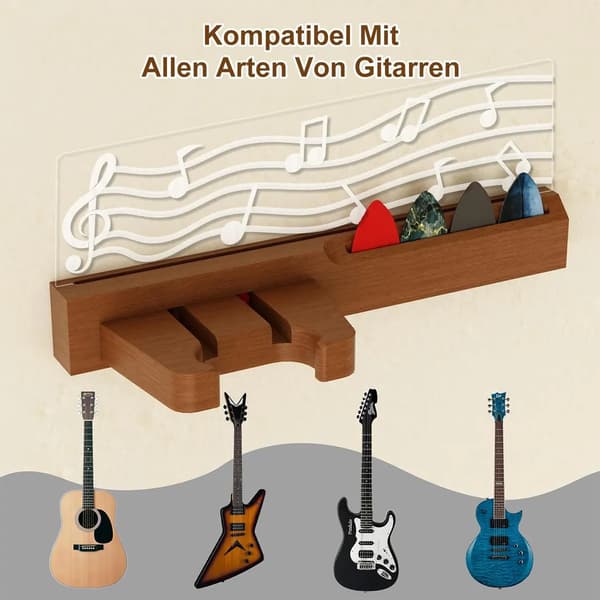 Gitarrställ, gitarrväggfästen, gitarrpresenter med LED-lampor, väggmonterade gitarrställ, notdesign, akustisk-elektriska basar.