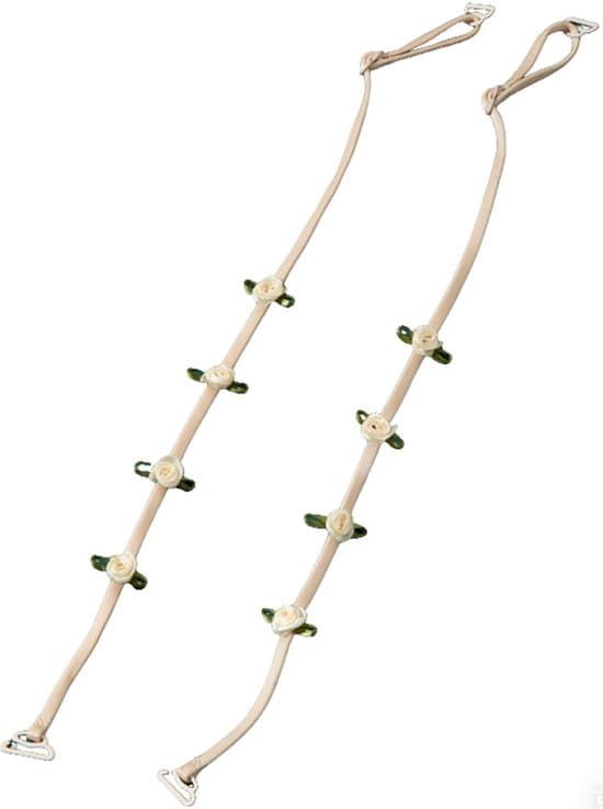 37,5 cm lilla broderede justerbare blonde-bh-stropper