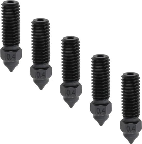 3D-printer reservedele - 3D-printer dyser - 5-delt Hotend-sæt til 3D-printer ekstruder, 0,4 mm, egnet til forskellige modeller