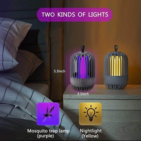 Mygglampa - Bärbar Mini Flugdödare - USB - Grå