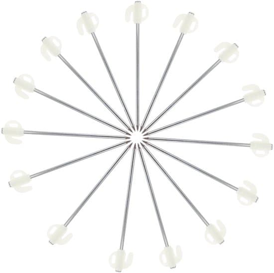 15-pack beige och silver självlysande tältpinnar och markispinnar