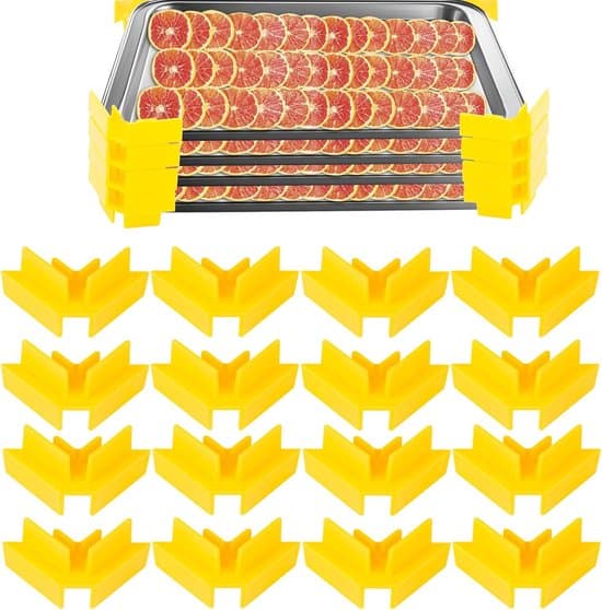 16-delars plastfrystorkspallstaplingsset - Gul